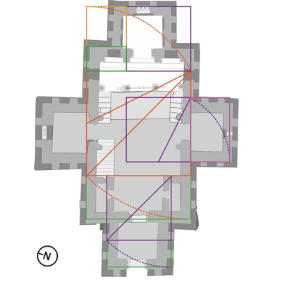 Proporción Áurea: Determinación geométrica de la articulación en planta de Santa Cristina de Lena