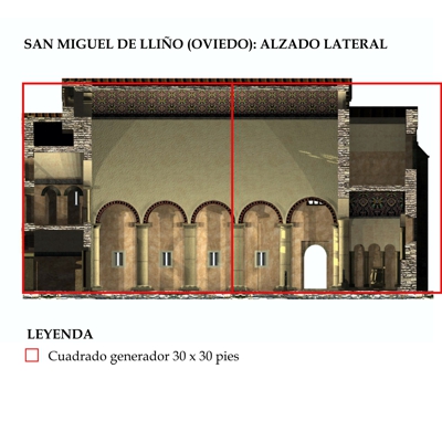 Proporción Cuadrada: Determinación geométrica de la articulación en alzado de San Miguel de Lliño.