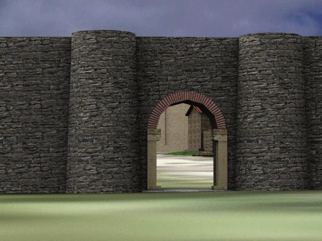Hipótesis de reconstrucción de la Puerta de la Noceda.