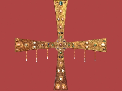 Vistas alternativas de la cruz de Alfonso II: anverso.