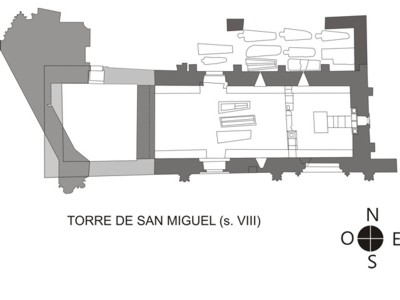 Torre de San Miguel. Planta de su estado actual